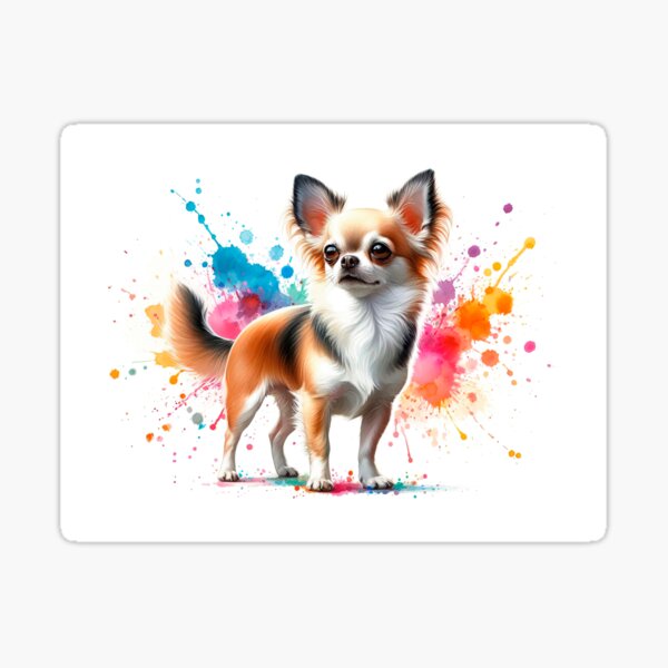 Item preview, Chihuahua with Watercolor Splashes designed and sold by paulrommer.