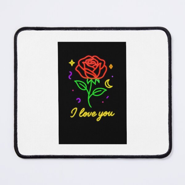Item preview, “Neon Rose of Love – Glowing Passion in Bloom” designed and sold by Aucia.
