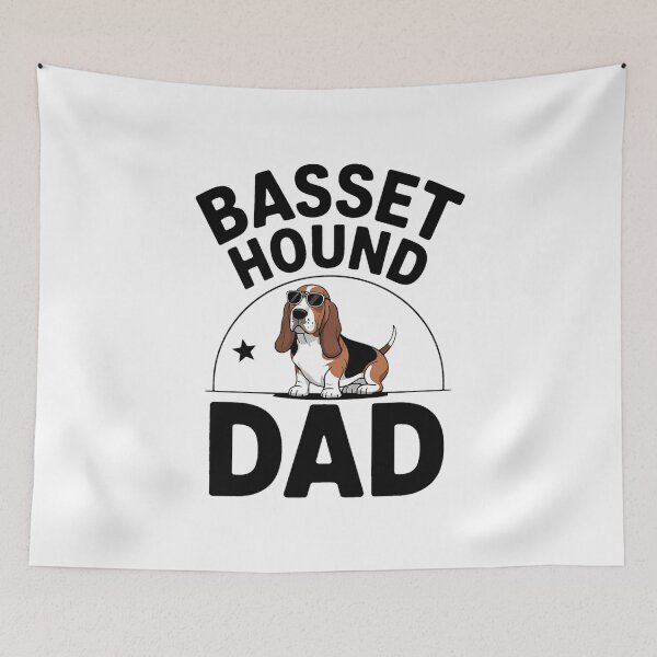 Item preview, Cool Basset Hound Dad Funny Dog Lover Father's Day designed and sold by BakeryDozen.