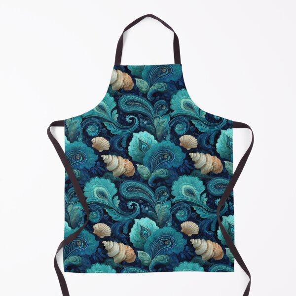 Item preview, Seamless Ocean Paisley Pattern with Seashells. designed and sold by ML-Media.