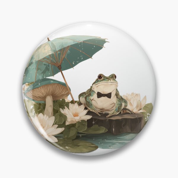 Item preview, Bowtie Frog Waits in Shade designed and sold by CheonjaeDesigns.