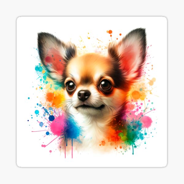 Item preview, Chihuahua with Watercolor Splashes designed and sold by paulrommer.