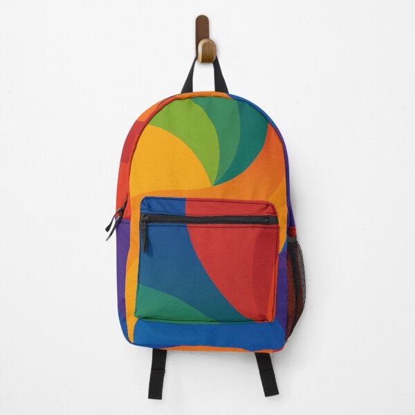 Item preview, Vibrant Modern Rainbow Wave Abstract Art Print designed and sold by AnTartstudios.