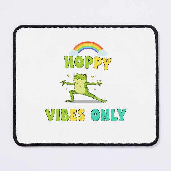 Item preview, yoga frog hoppy vibes only designed and sold by Crush-Vogue.
