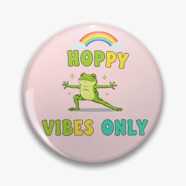 Item preview, yoga frog hoppy vibes only designed and sold by Crush-Vogue.