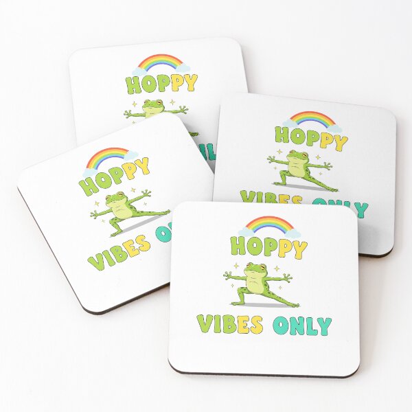 Item preview, yoga frog hoppy vibes only designed and sold by Crush-Vogue.
