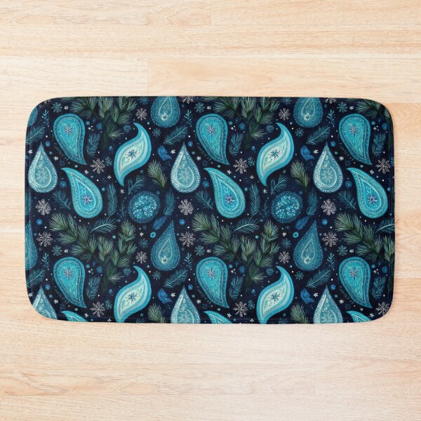 Item preview, Winter Paisley Pattern with Snowflakes and Pine Branches designed and sold by ML-Media.