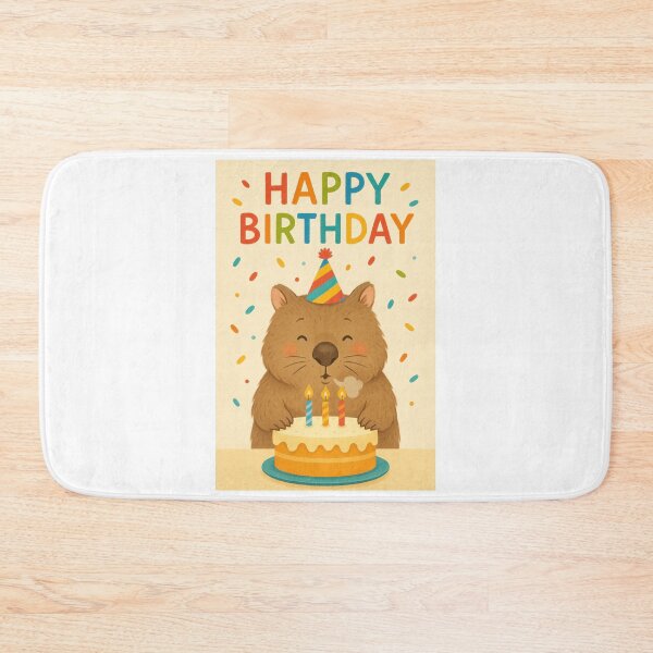 Item preview, Cute Wombat Blowing Out Birthday Candles designed and sold by Explore That City.