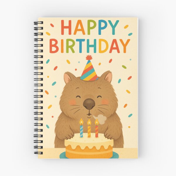 Item preview, Cute Wombat Blowing Out Birthday Candles designed and sold by Explore That City.