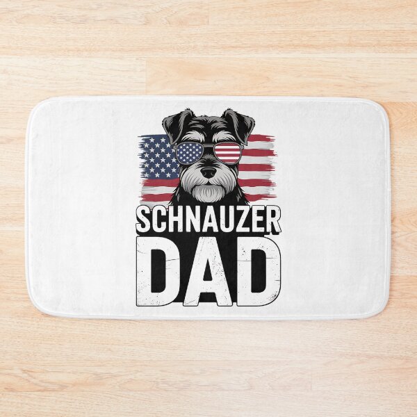 Item preview, Cute Mini Schnauzer Dad Dog Fathers Day USA 4th Of July designed and sold by BakeryDozen.