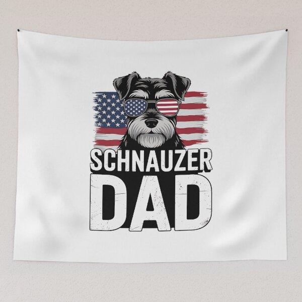 Item preview, Cute Mini Schnauzer Dad Dog Fathers Day USA 4th Of July designed and sold by BakeryDozen.
