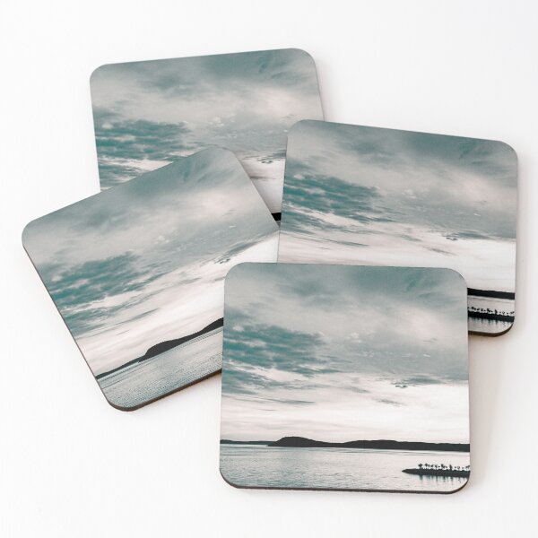 Item preview, Minimal Shoreline at Dusk – Adriatic Stillness designed and sold by Ellaire.