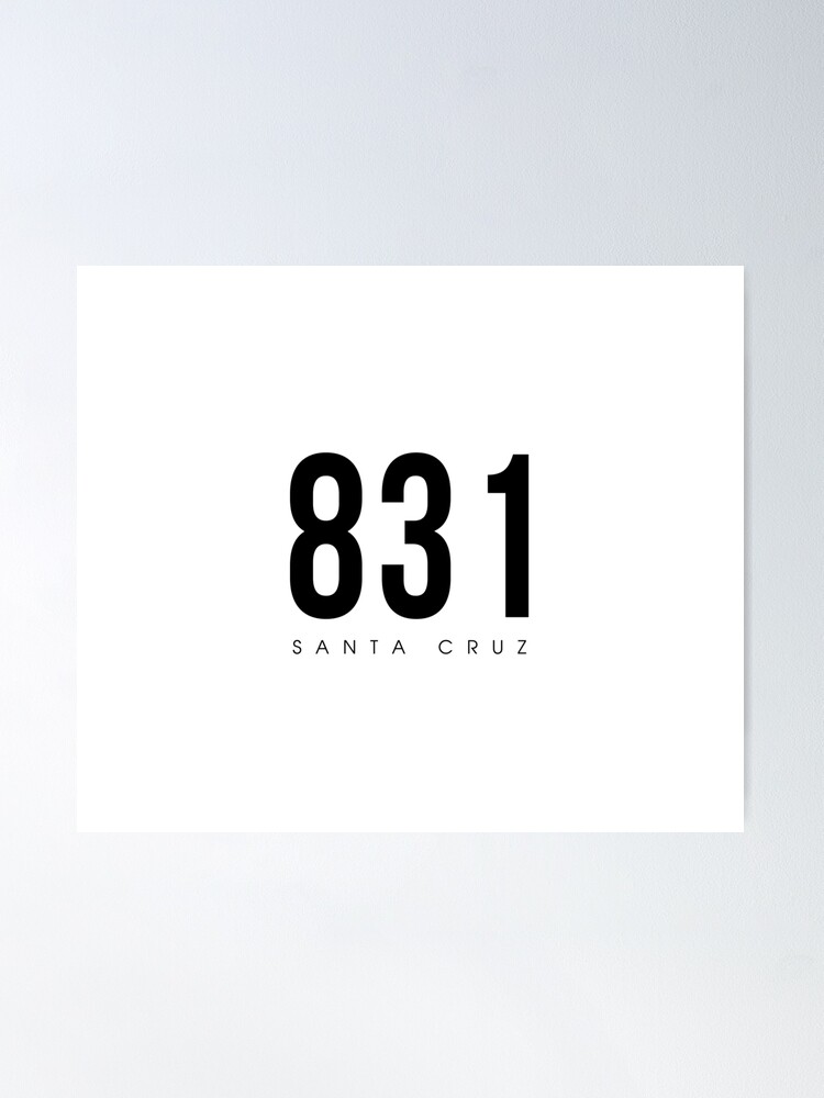 Santa Cruz CA 831 Area Code design