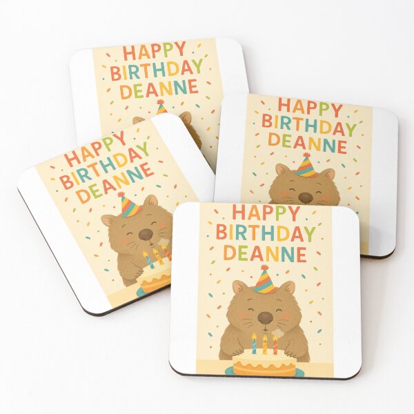 Item preview, Happy Birthday Deanne Wombat Card designed and sold by Explore That City.