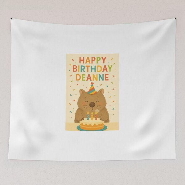 Item preview, Happy Birthday Deanne Wombat Card designed and sold by Explore That City.