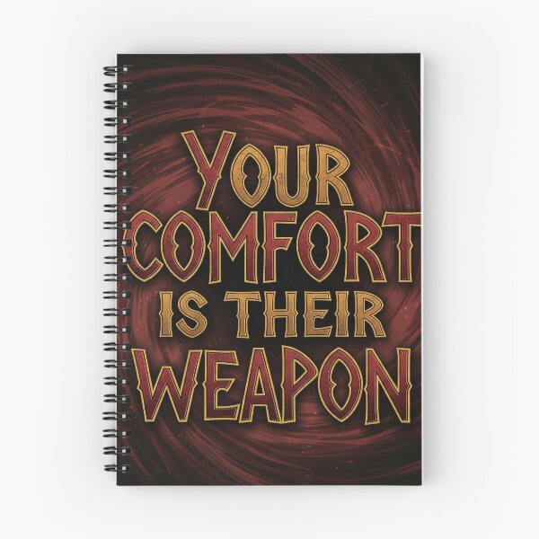 Item preview, Your Comfort Is Their Weapon Spiral Vortex Dystopian Quote designed and sold by Elizarfa.