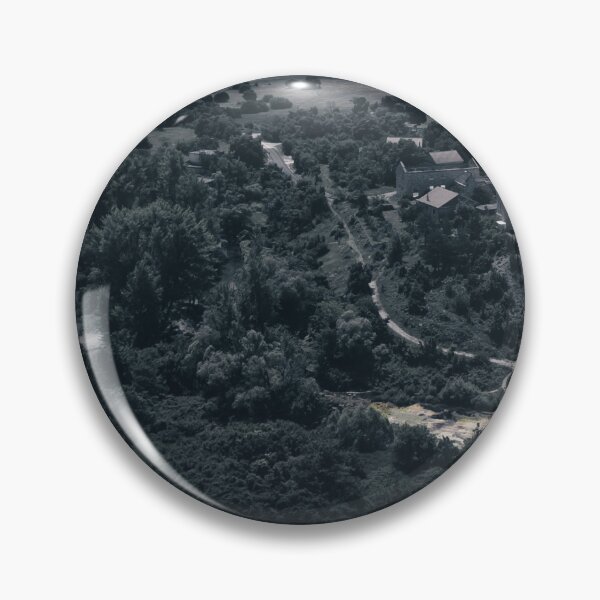 Item preview, Mystic Spring Beneath the Village – Aerial Nature Wall Art designed and sold by Ellaire.