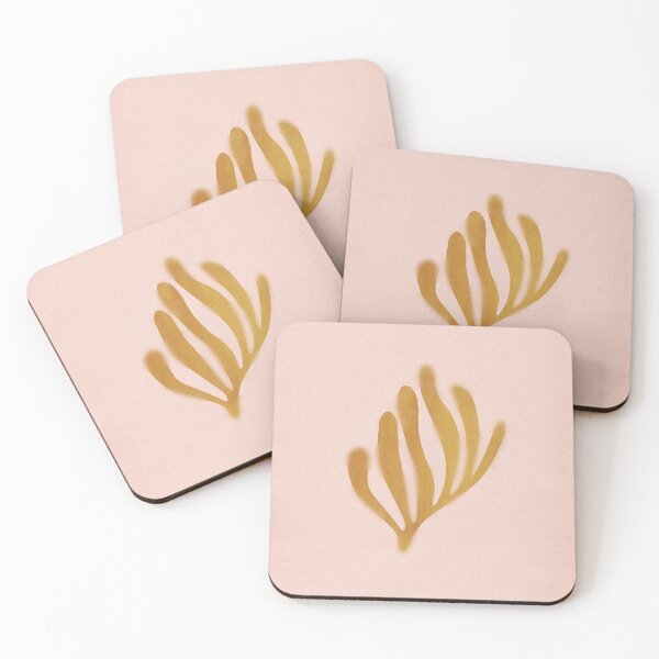 Item preview, Matisse inspired terracotta shapes on pink designed and sold by WhalesWay.