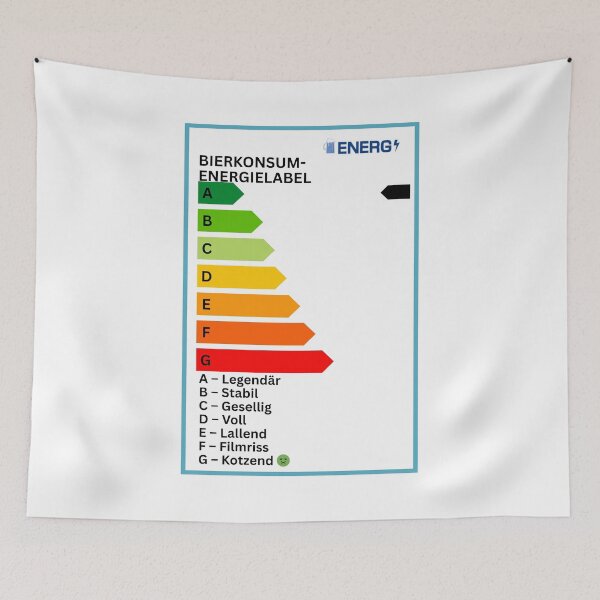 Item preview, Funny Beer Consumption Energy Label – Legendary to Vomiting Scale designed and sold by Jawoahl.