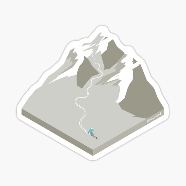 On the right slope / Freeride skiing Sticker