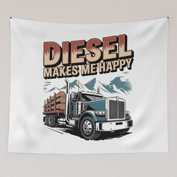 Item preview, Diesel makes me happy - American truckers - Highway truck - Keep trucking - Chrome dreams - Asphalt cowboy - Truck stop - Truck driver - American trucking designed and sold by JansenGS.