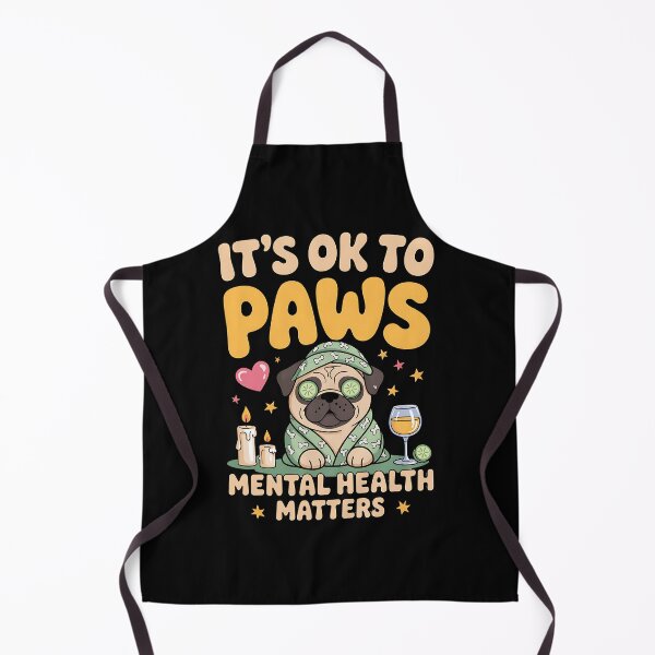 Item preview, Dog Mental Health Matters Awareness Spa Day Self Love Pug designed and sold by BakeryDozen.
