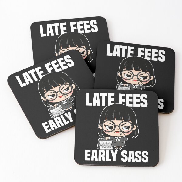 Item preview, LATE FEES, EARLY SASS - LIBRARIAN GIFT designed and sold by KEF Custom.