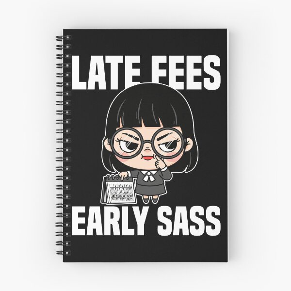 Item preview, LATE FEES, EARLY SASS - LIBRARIAN GIFT designed and sold by KEF Custom.