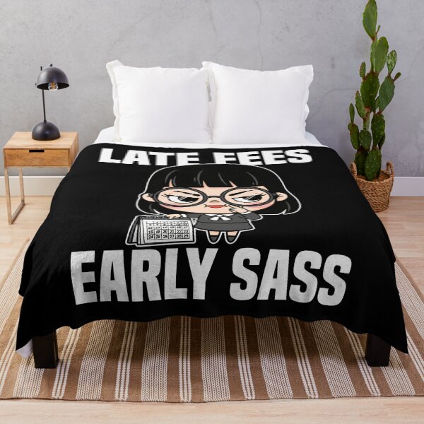 Item preview, LATE FEES, EARLY SASS - LIBRARIAN GIFT designed and sold by KEF Custom.