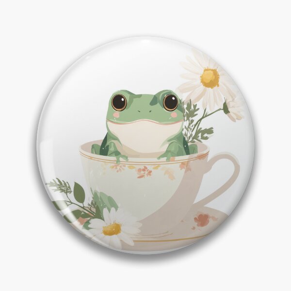 Artikelvorschau, Kawaii Frosch in Teetasse entworfen und verkauft von CheonjaeDesigns.