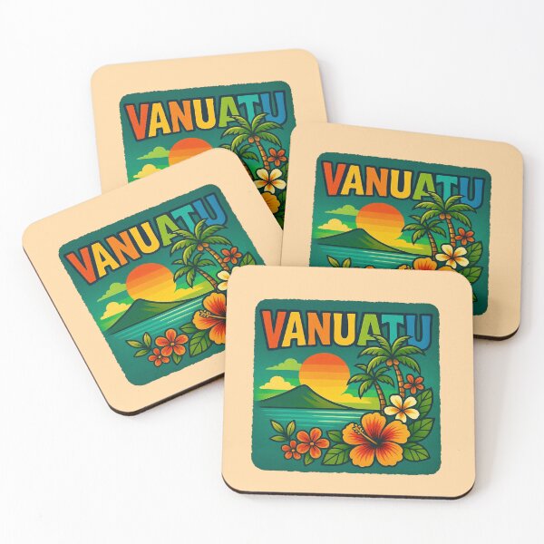 Item preview, Vanuatu – Retro Island Sunset designed and sold by Myra365Art.