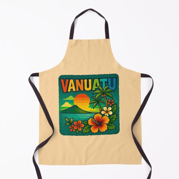 Item preview, Vanuatu – Retro Island Sunset designed and sold by Myra365Art.
