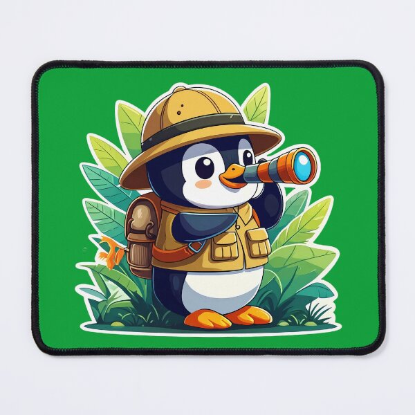 Item preview, Adventurous Jungle Penguin – Cute Safari Explorer Cartoon designed and sold by PrintBreeze.