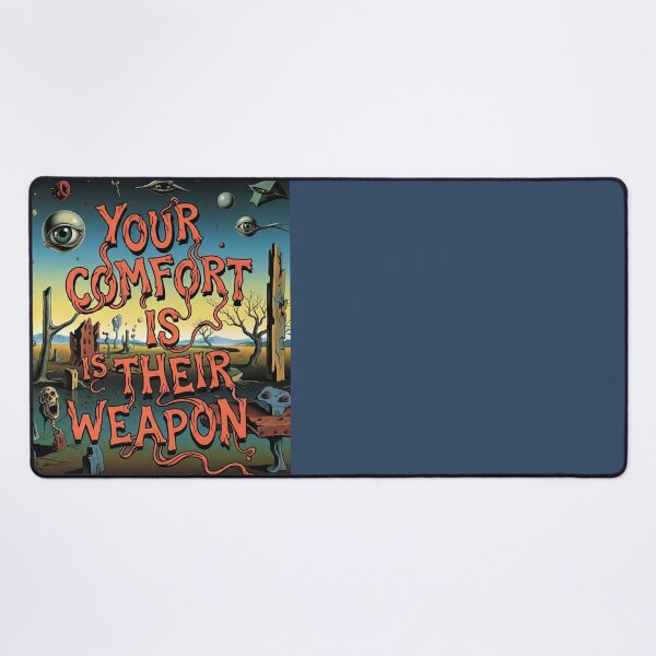 Item preview, Your Comfort Is Their Weapon Surreal Dystopian Landscape Quote designed and sold by Elizarfa.