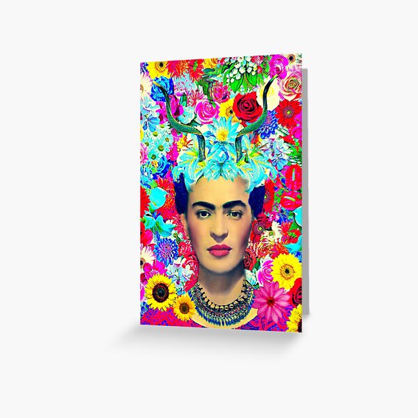 Item preview, Frida Kahlo Floral Deer Horns designed and sold by FridaArtGallery.