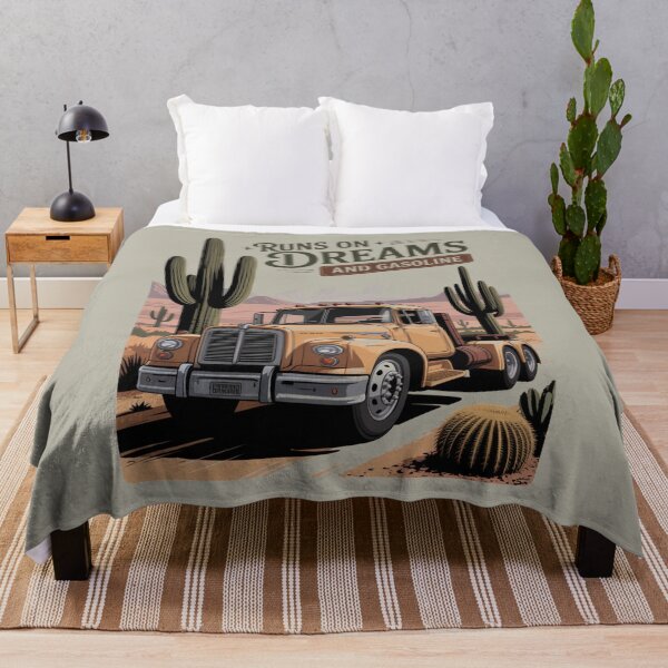 Item preview, Runs on dreams and gasoline - Highway truck - Keep trucking - Chrome dreams - Asphalt cowboy - Truck stop - Truck driver - American trucking designed and sold by JansenGS.