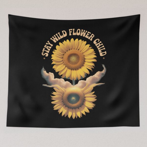 Item preview, Peace Hippie Flower Stay Wild Flower Child Sunflower designed and sold by blueyeeti.