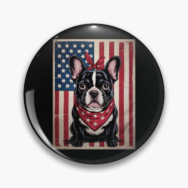 Item preview, Frenchie Bow Dog Patriotic 4th of July designed and sold by BakeryDozen.