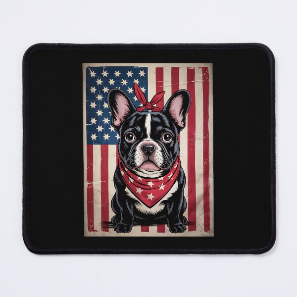 Item preview, Frenchie Bow Dog Patriotic 4th of July designed and sold by BakeryDozen.