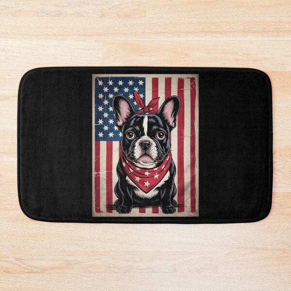 Item preview, Frenchie Bow Dog Patriotic 4th of July designed and sold by BakeryDozen.