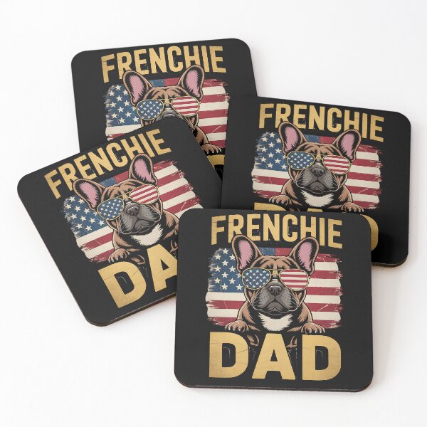 Item preview, Frenchie Dad Fathers Day Patriotic French Bulldog USA Flag designed and sold by BakeryDozen.