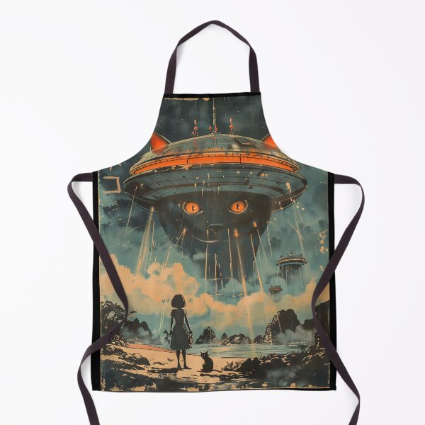 Item preview, Creepy Cat Alien Monster Funny Retro UFO Cat Lovers Japanese designed and sold by SecretDicer.