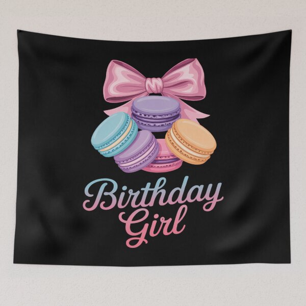 Item preview, Pink Bow Macarons Sweets Birthday Girl Party Decorations designed and sold by blueyeeti.
