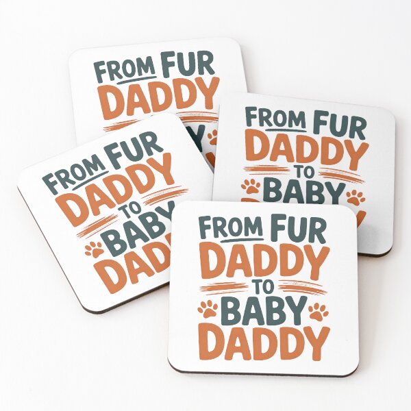 Item preview, From Fur Daddy To Baby Daddy Funny Dog Dad Happy Fathers Day designed and sold by BakeryDozen.