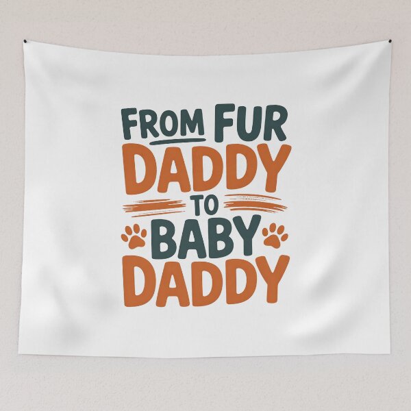 Item preview, From Fur Daddy To Baby Daddy Funny Dog Dad Happy Fathers Day designed and sold by BakeryDozen.