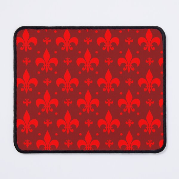 Item preview, Maroon Background Red Fleur-de-lis Pattern Design designed and sold by PatternTitan.