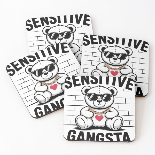 Item preview, Sensitive Gangsta Teddy Bear Funny Sarcastic Meme designed and sold by blueyeeti.