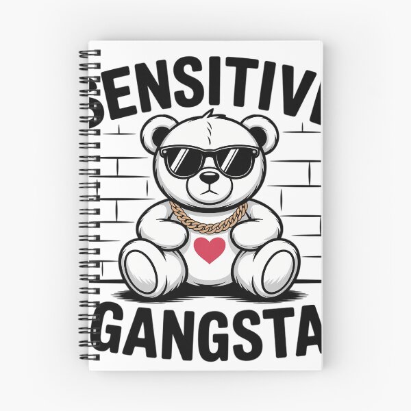 Item preview, Sensitive Gangsta Teddy Bear Funny Sarcastic Meme designed and sold by blueyeeti.