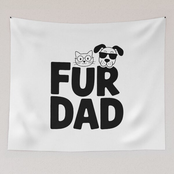 Item preview, Funny Fur Dad Fathers Day Cat Dog Lovers Puppy Owners Papa designed and sold by BakeryDozen.
