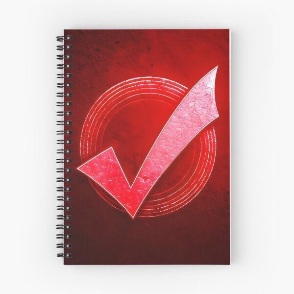 Item preview, check verify logo on red background designed and sold by stemoir.